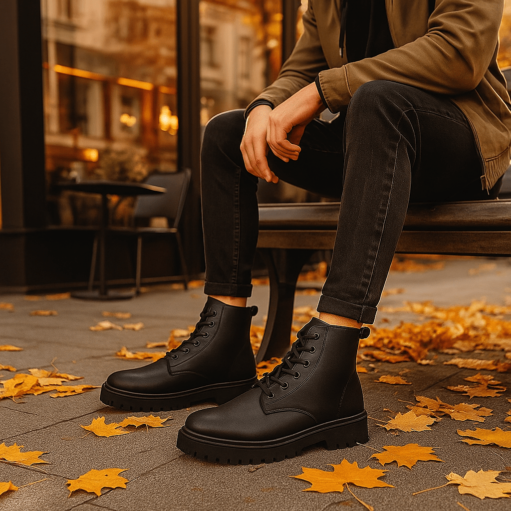 Męskie Wodoodporne Buty za Kostkę Sznurowane