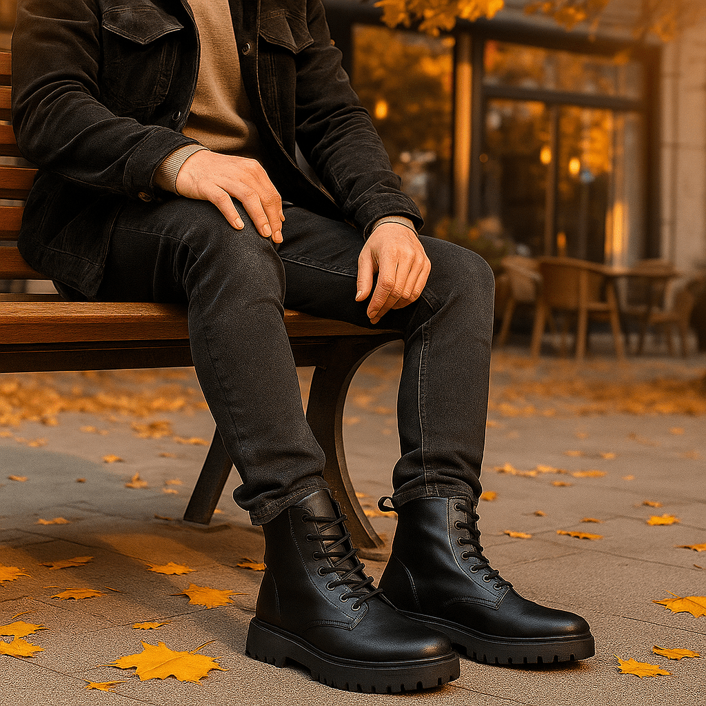 Męskie Wodoodporne Buty za Kostkę Sznurowane