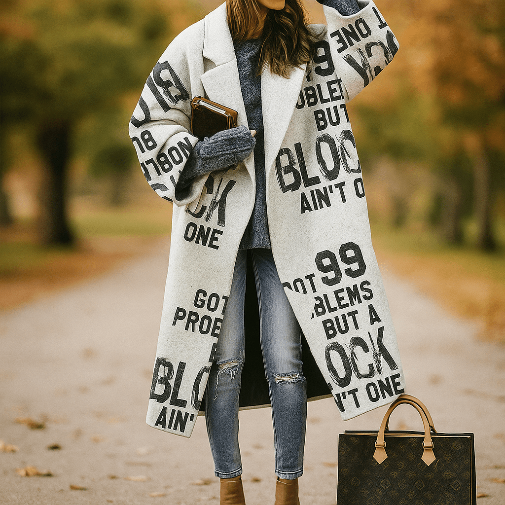 Milla – Długi Płaszcz – Ciepłe Kolory – Stylowy Komfort