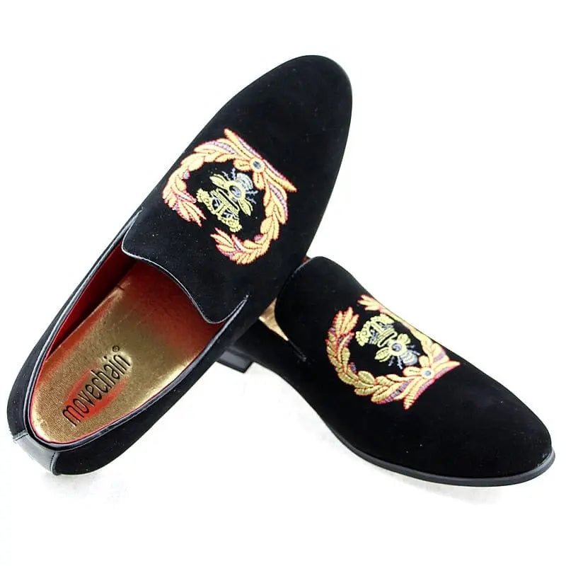 Mokasyny haftowane z herbem - Elegancja i komfort - vivano - warszawa