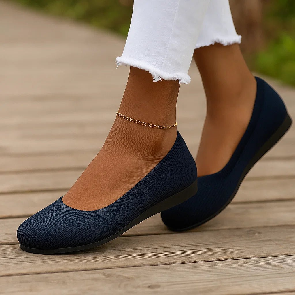 Ortopedyczne damskie baleriny z elastyczną cholewką - vivano - warszawa