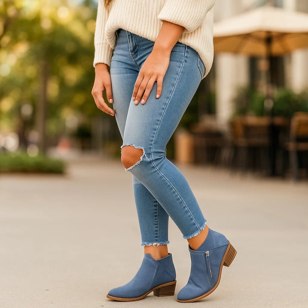 Ortopedyczne skórzane botki damskie Heel - vivano - warszawa