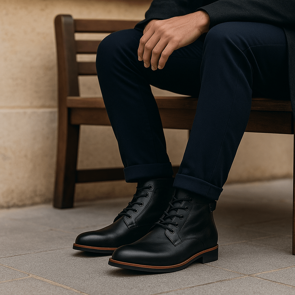 Ortopedyczne skórzane buty męskie – stabilne i wygodne