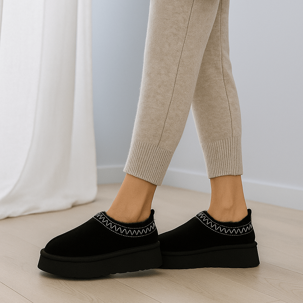 Pantofle Platformowe Vera – Ciepłe i Eleganckie