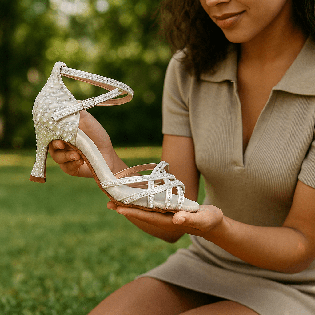 Personalizowane Satynowe Buty Taneczne na Obcasie - vivano - warszawa