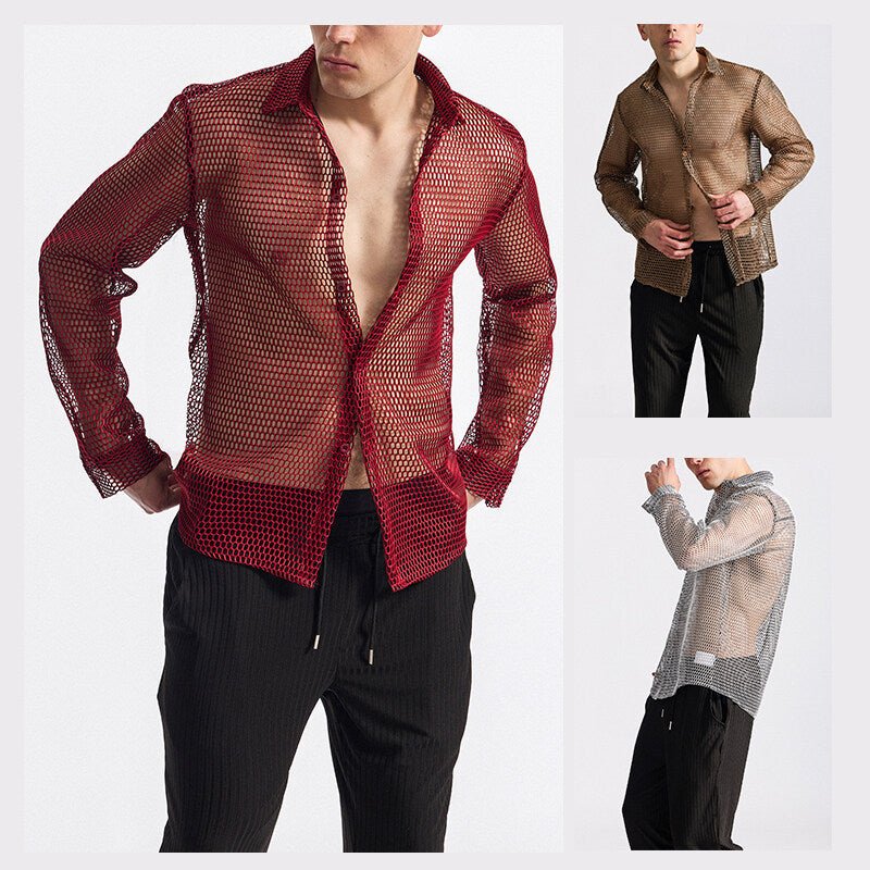 Przezroczyste Siatkowe Koszulki - Zapięcie na Guziki - Stilla - vivano - warszawa