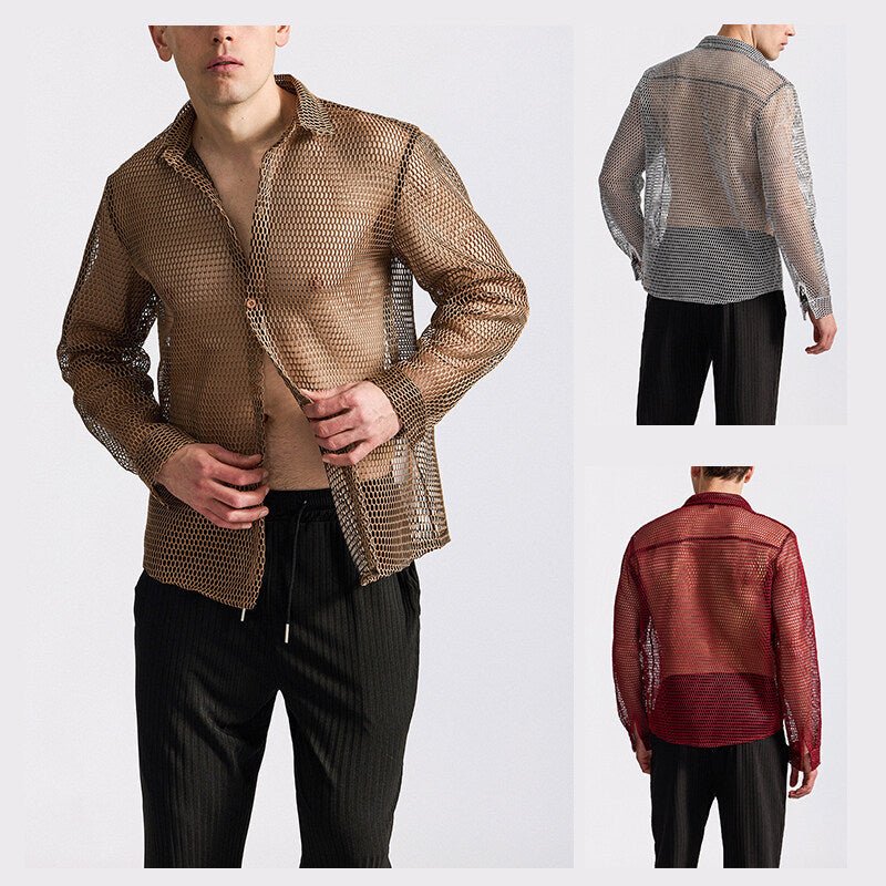 Przezroczyste Siatkowe Koszulki - Zapięcie na Guziki - Stilla - vivano - warszawa