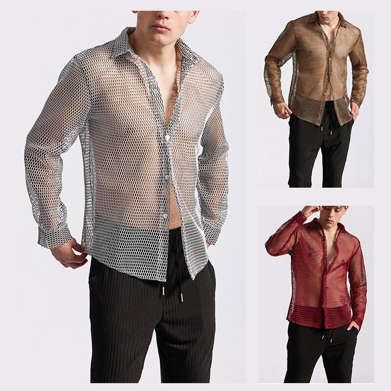 Przezroczyste Siatkowe Koszulki - Zapięcie na Guziki - Stilla - vivano - warszawa