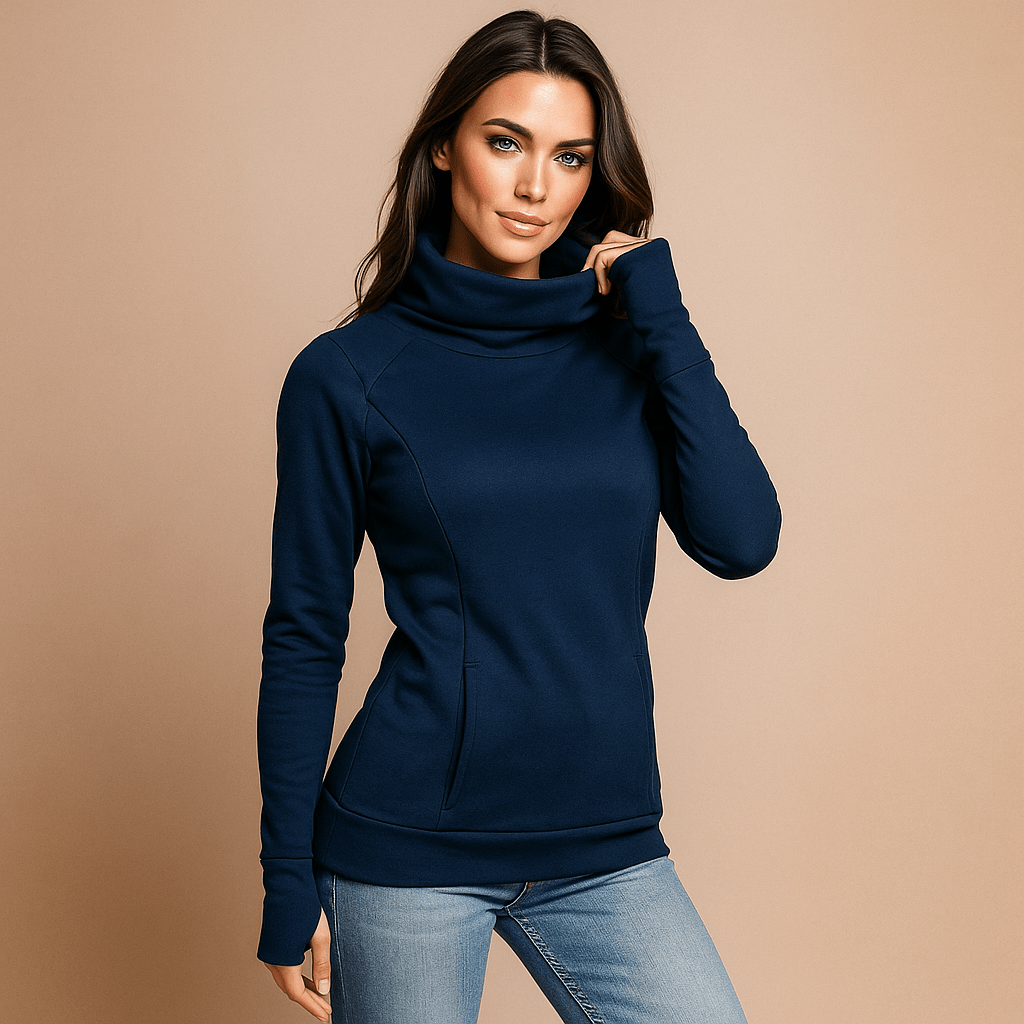 Przytulne bluzy z kapturem - wysoki kołnierz - Komfort Luo - vivano - warszawa