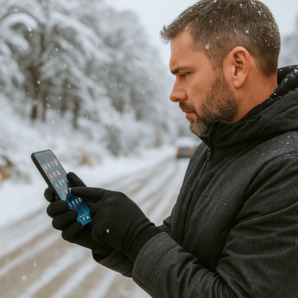 Rękawice Zimowe Dotykowe ThermaGuard – Wodoodporne i Ciepłe
