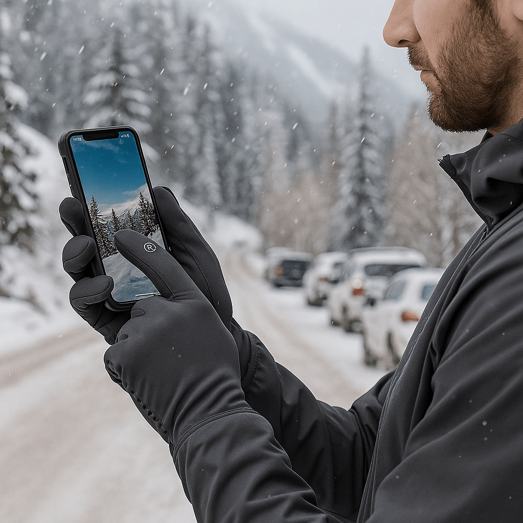 Rękawice Zimowe Dotykowe ThermaGuard – Wodoodporne i Ciepłe