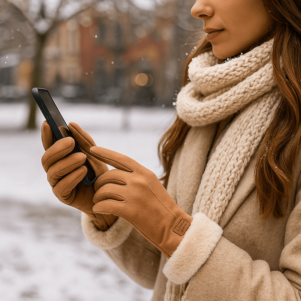 Rękawice Zimowe z Podszewką z Futra – Elegancja i Ciepło