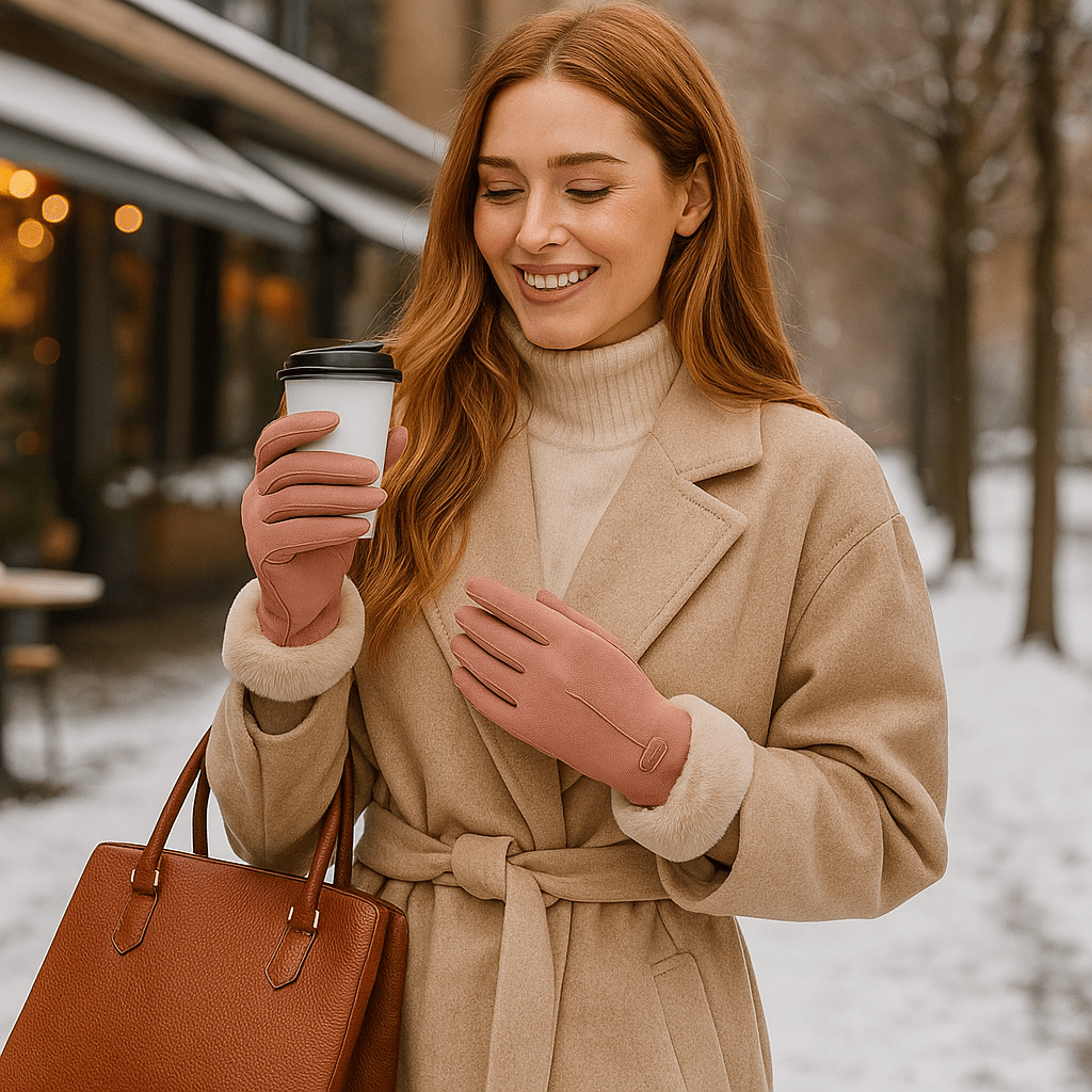 Rękawice Zimowe z Podszewką z Futra – Elegancja i Ciepło
