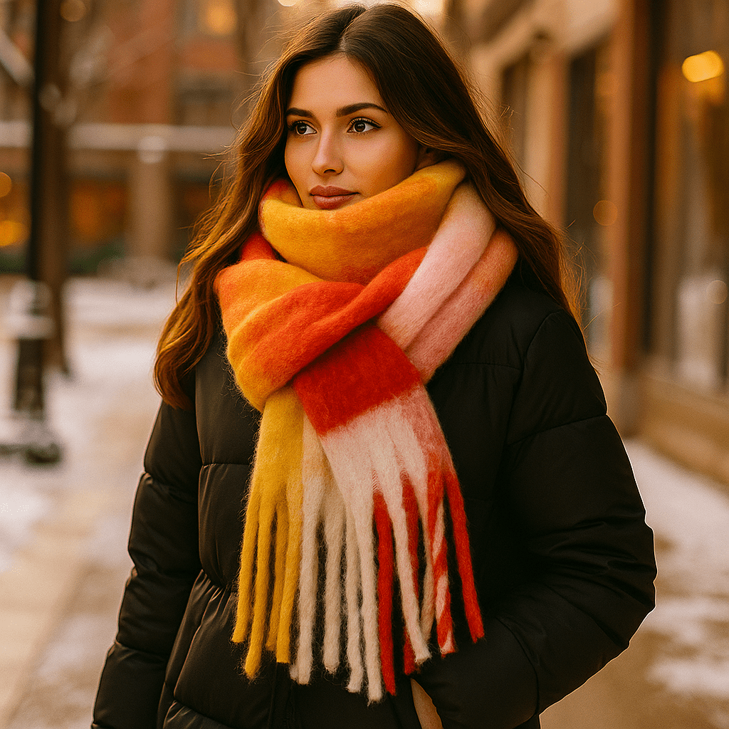 Scarvello – Gruby i Kolorowy Szalik Wełniany