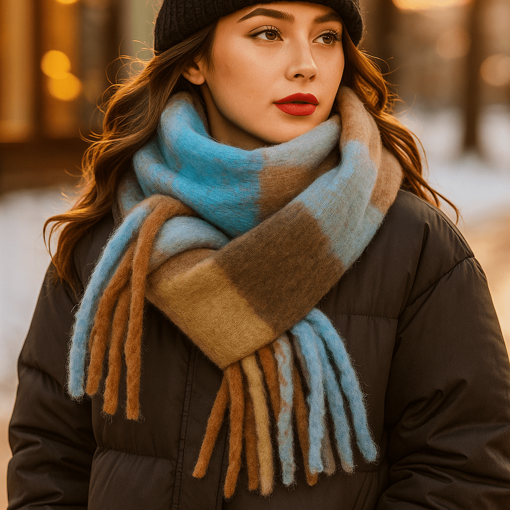 Scarvello – Gruby i Kolorowy Szalik Wełniany
