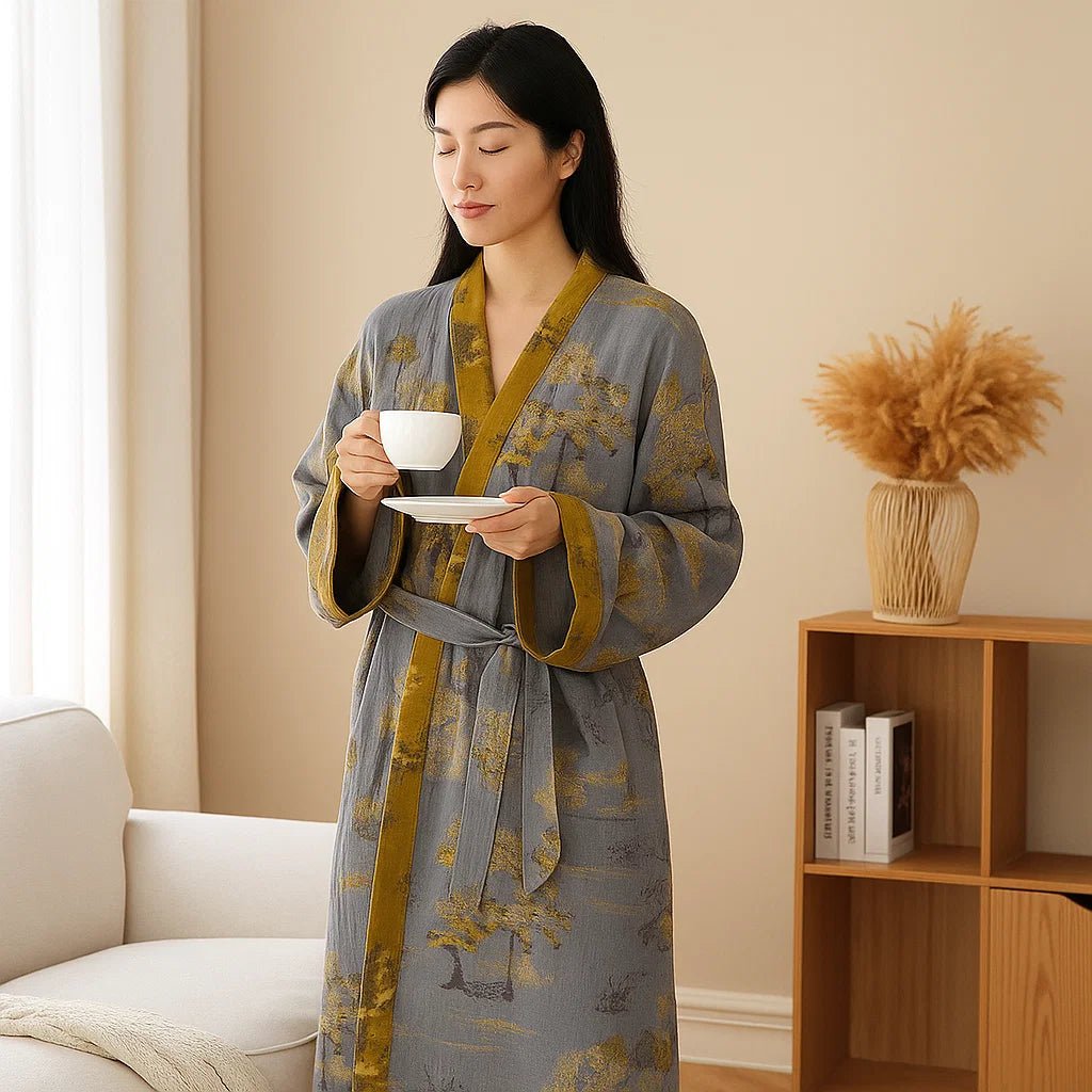 SereneCotton – Luksusowy Koc Kimonowy z Bawełny o Ponadczasowej Elegancji - vivano - warszawa