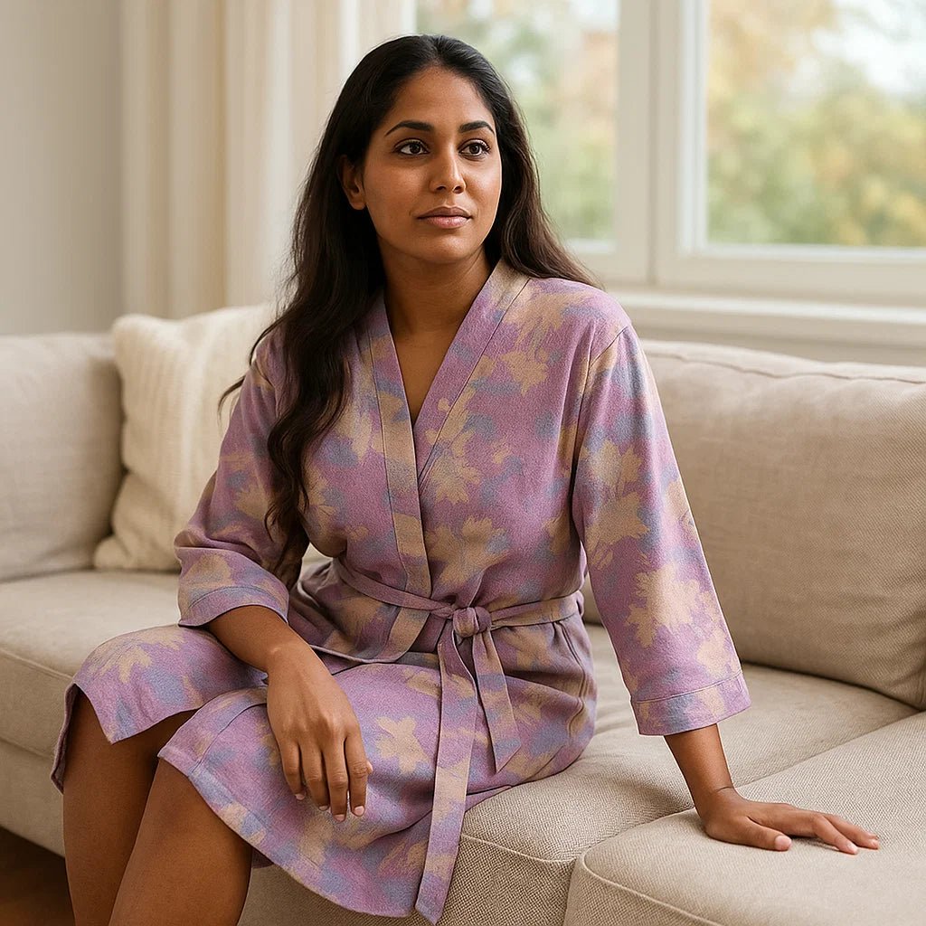 SereniLoom – Eleganckie Kimono z Przewiewnej Bawełny dla Najwyższego Relaksu