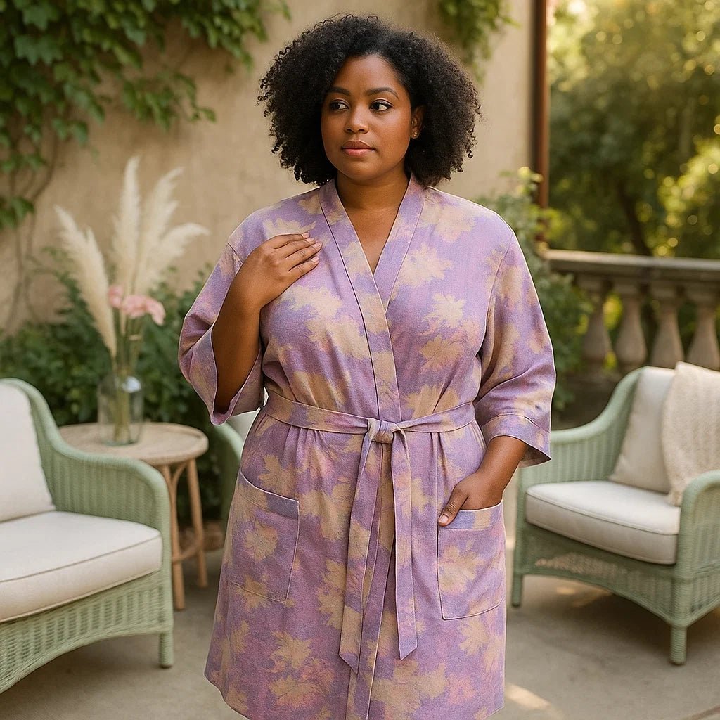 SereniLoom – Eleganckie Kimono z Przewiewnej Bawełny dla Najwyższego Relaksu