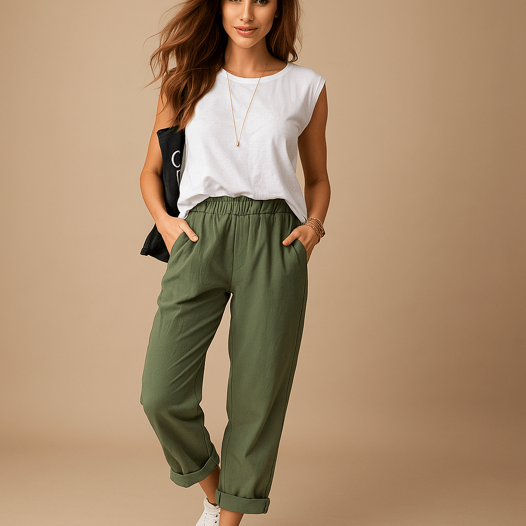 Spodnie z elastanem - Wygodne - Stylowe - Komfortowe - vivano - warszawa