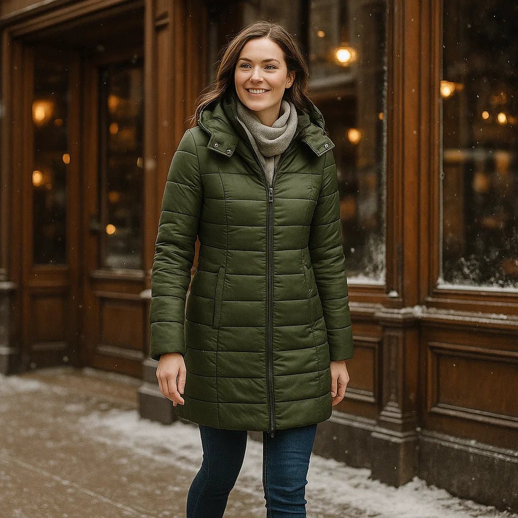 Stilla - Długa Kurtka z Kapturem - Miękka Podszewka - Modny Komfort - vivano - warszawa