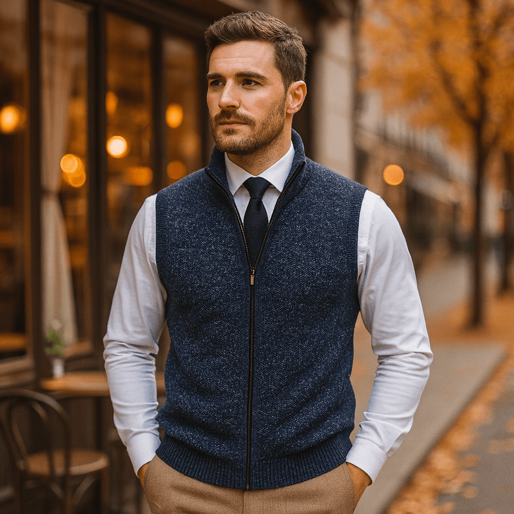 Stilla – Elegancka Dziana Kamizelka dla Mężczyzn - vivano - warszawa