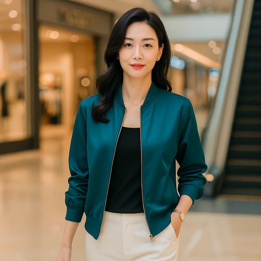 Sukienka Satynowa dla Kobiet – Luźny Krój – Zamek Błyskawiczny – Styl na Cały Rok - vivano - warszawa