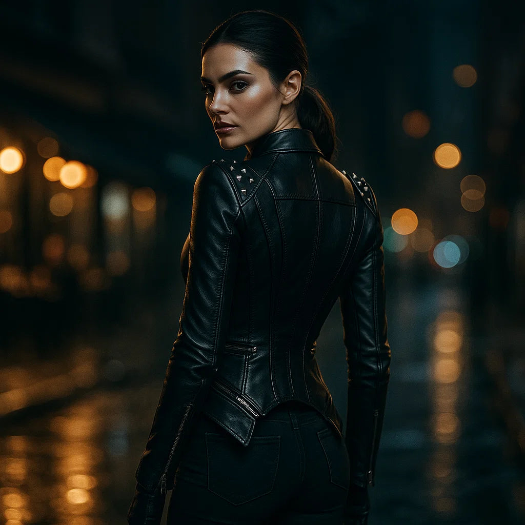 Damska Gotycka Kurtka Skórzana