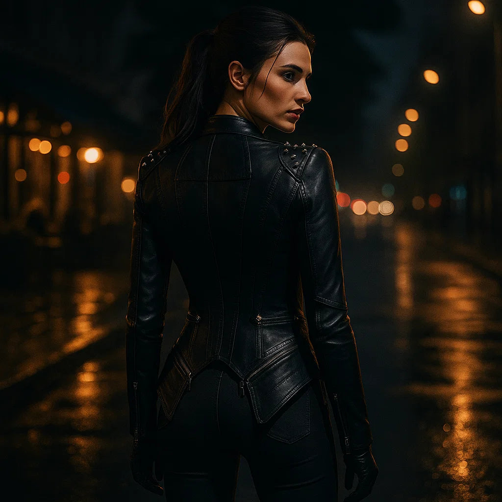 Damska Gotycka Kurtka Skórzana