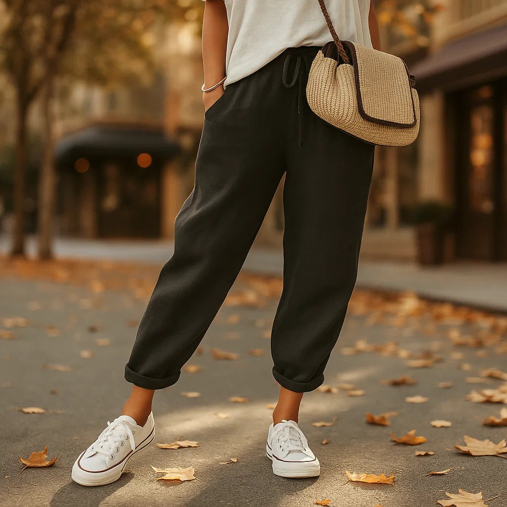Vivano – Luźne i Stylowe Spodnie Lniane
