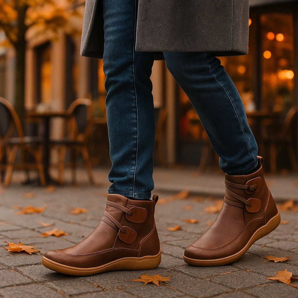 Vivano – Ortopedyczne Skórzane Botki Dla Kobiet