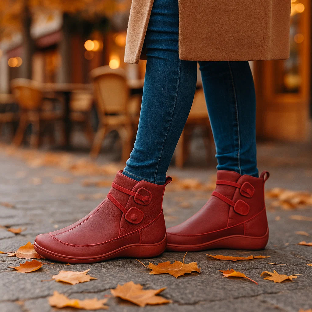 Vivano – Ortopedyczne Skórzane Botki Dla Kobiet