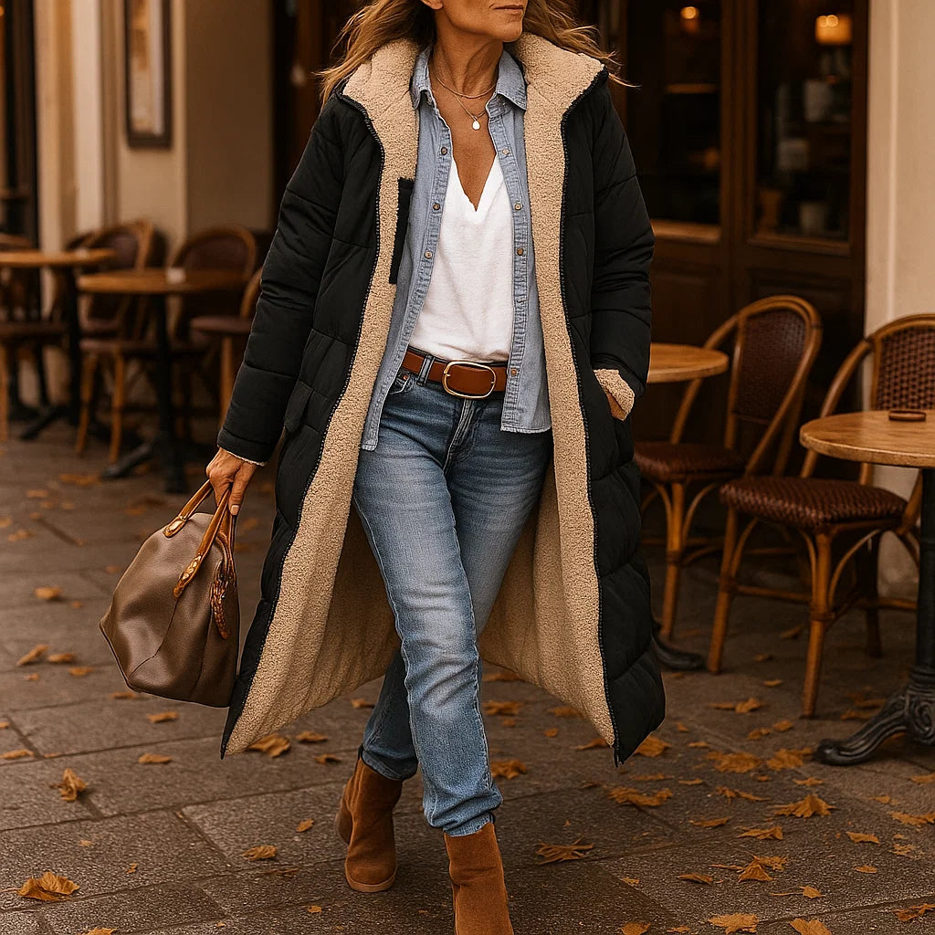 Vivano Długi Płaszcz Zimowy dla Kobiet