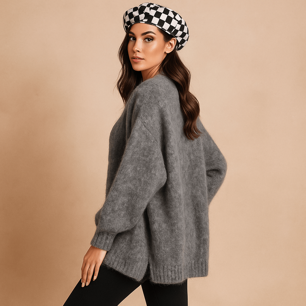 Gruby Kardigan Vintage – Styl i Ciepło na Zimę