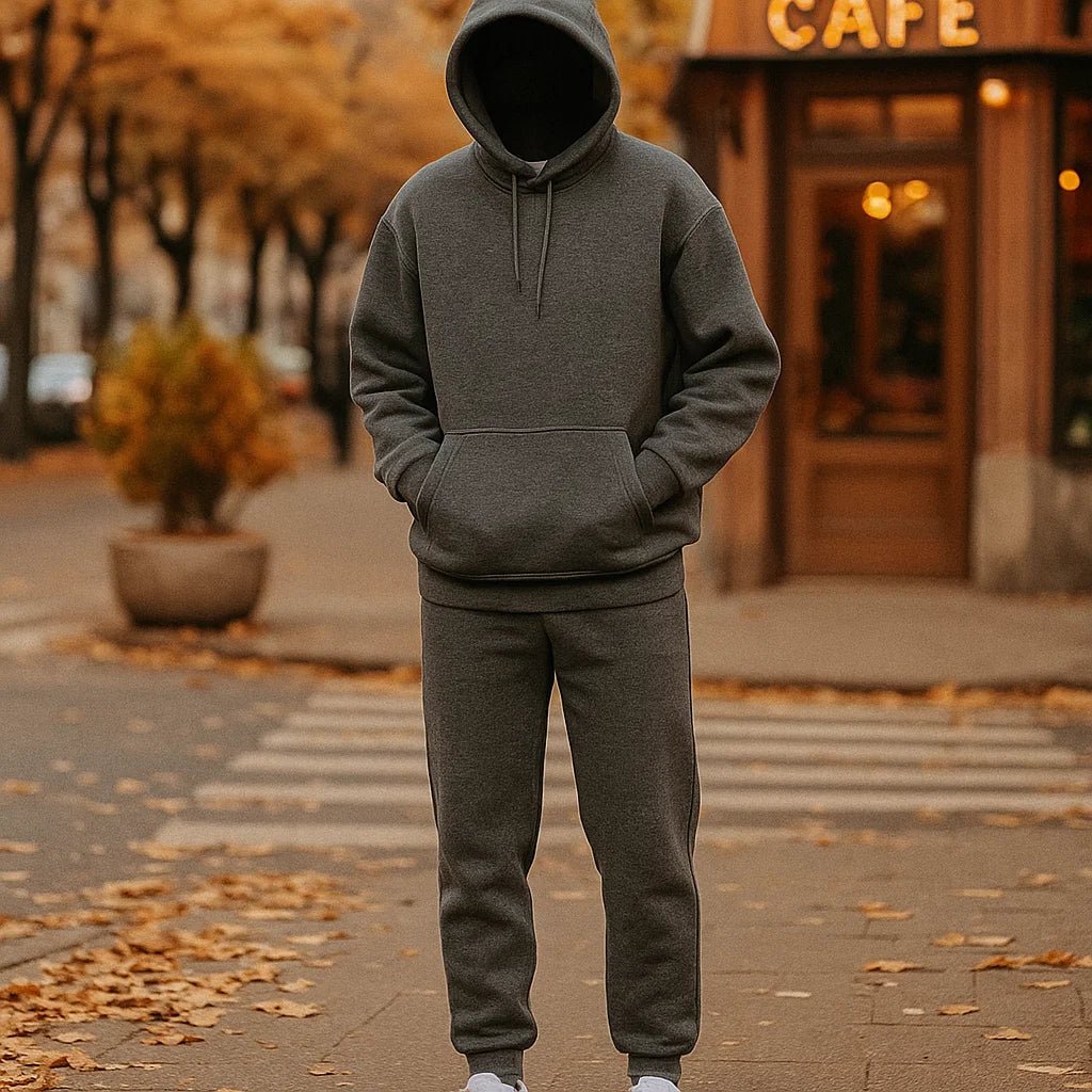 Uniwersalny komplet dresowy - z kapturem - z kieszeniami - unisex