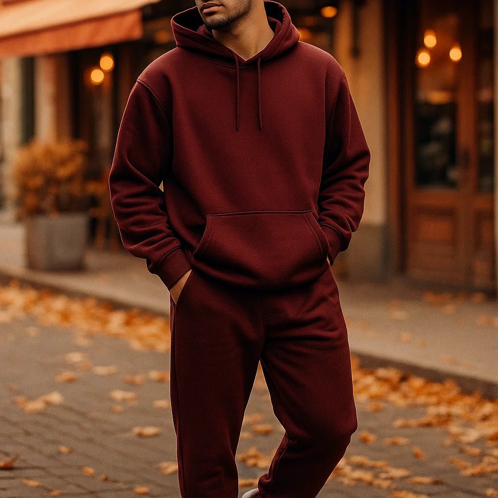 Uniwersalny komplet dresowy - z kapturem - z kieszeniami - unisex