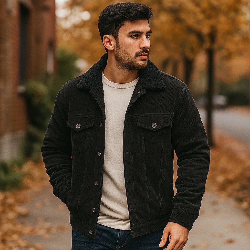 Vibe – Męska kurtka dżinsowa zimowa - vivano - warszawa