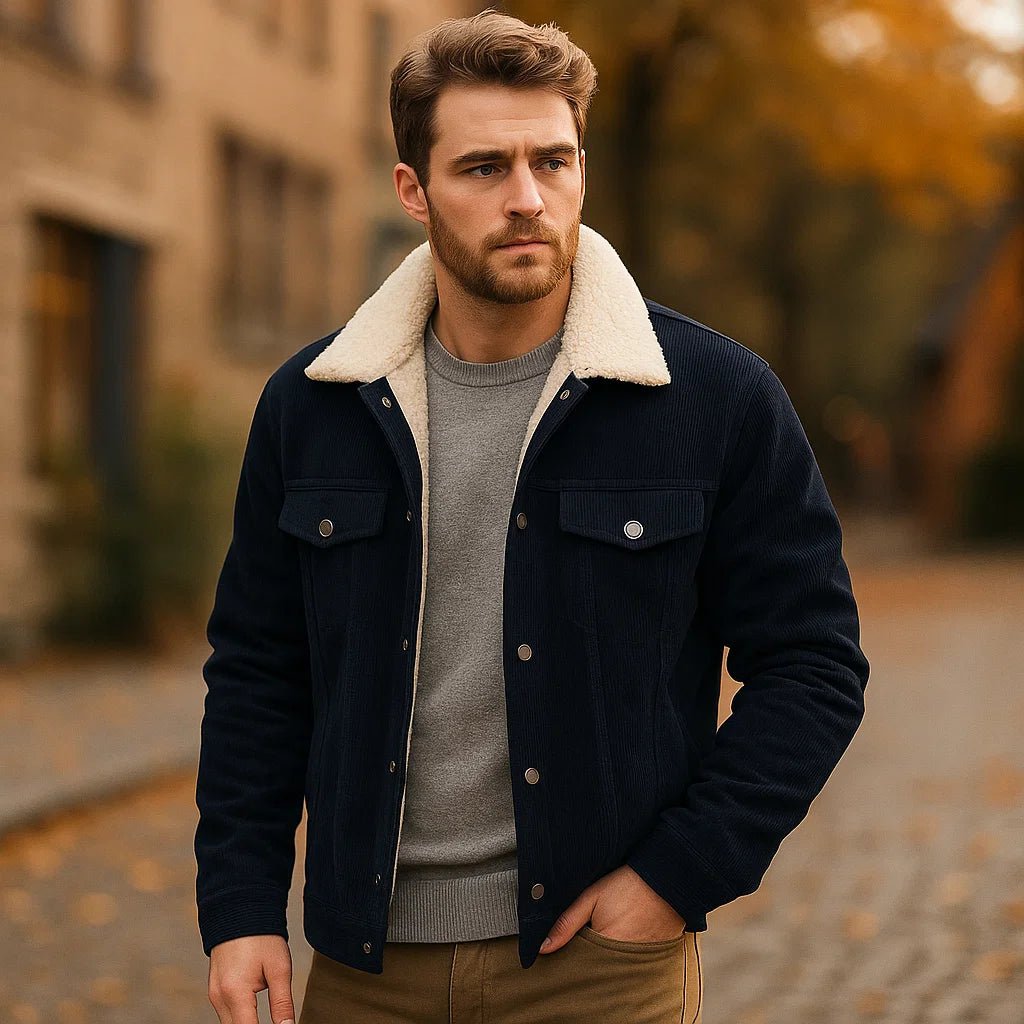 Vibe – Męska kurtka dżinsowa zimowa - vivano - warszawa