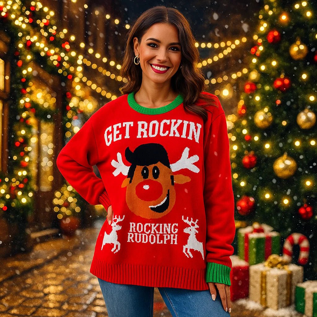 Vivano – Damski Przytulny Sweter Świąteczny