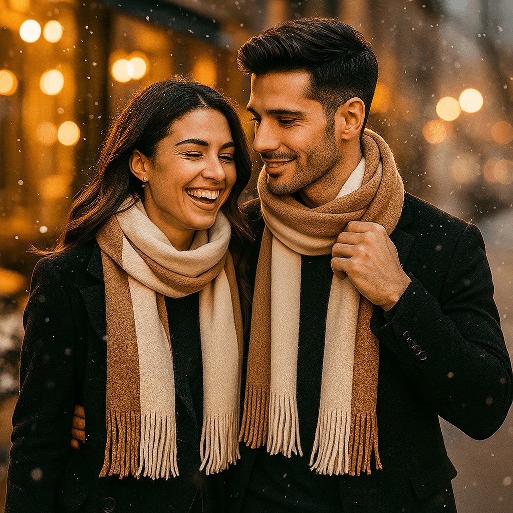 Wełniany Szalik w Paski – Długi, Ciepły i Elegancki