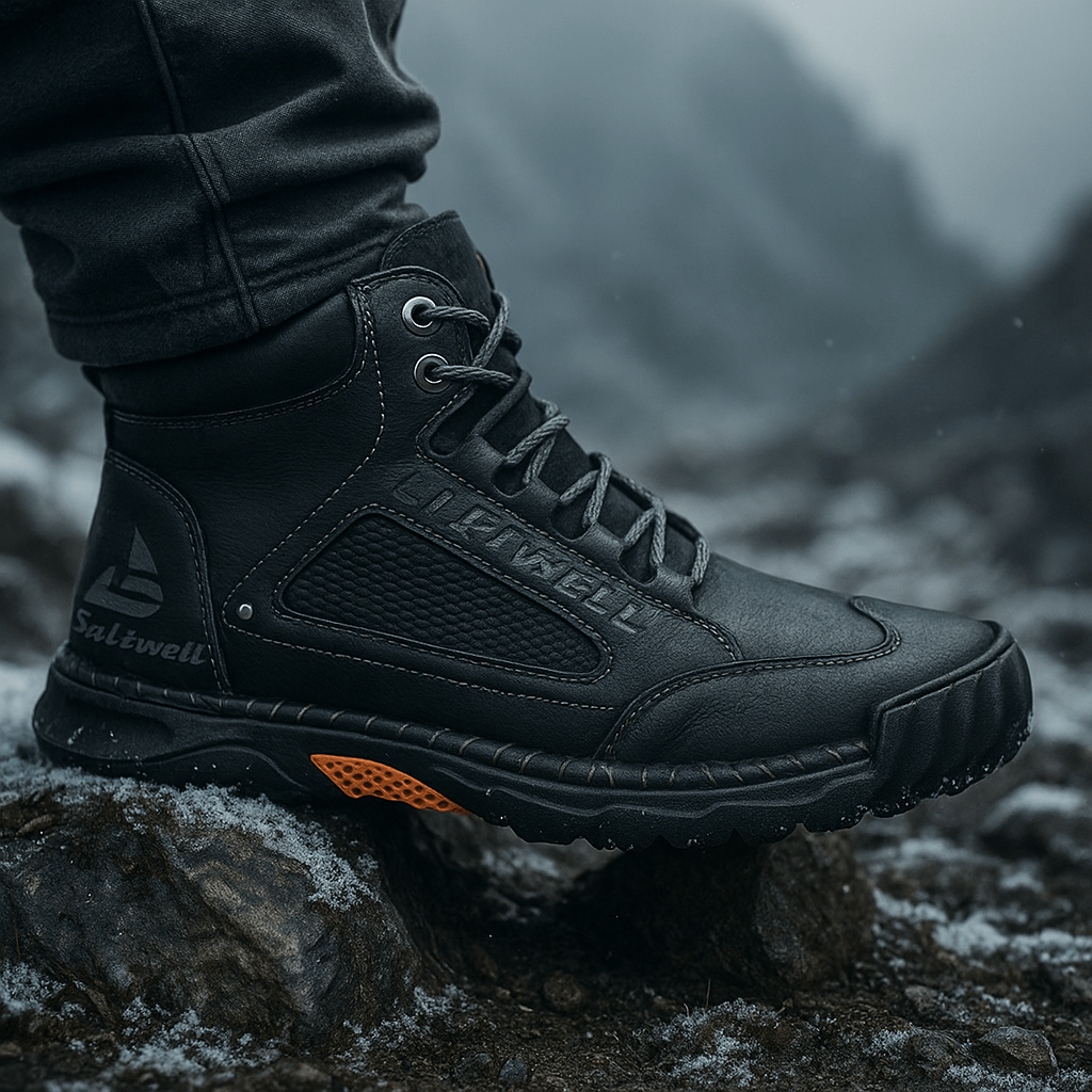 Wodoodporne męskie buty za kostkę – podeszwa antypoślizgowa