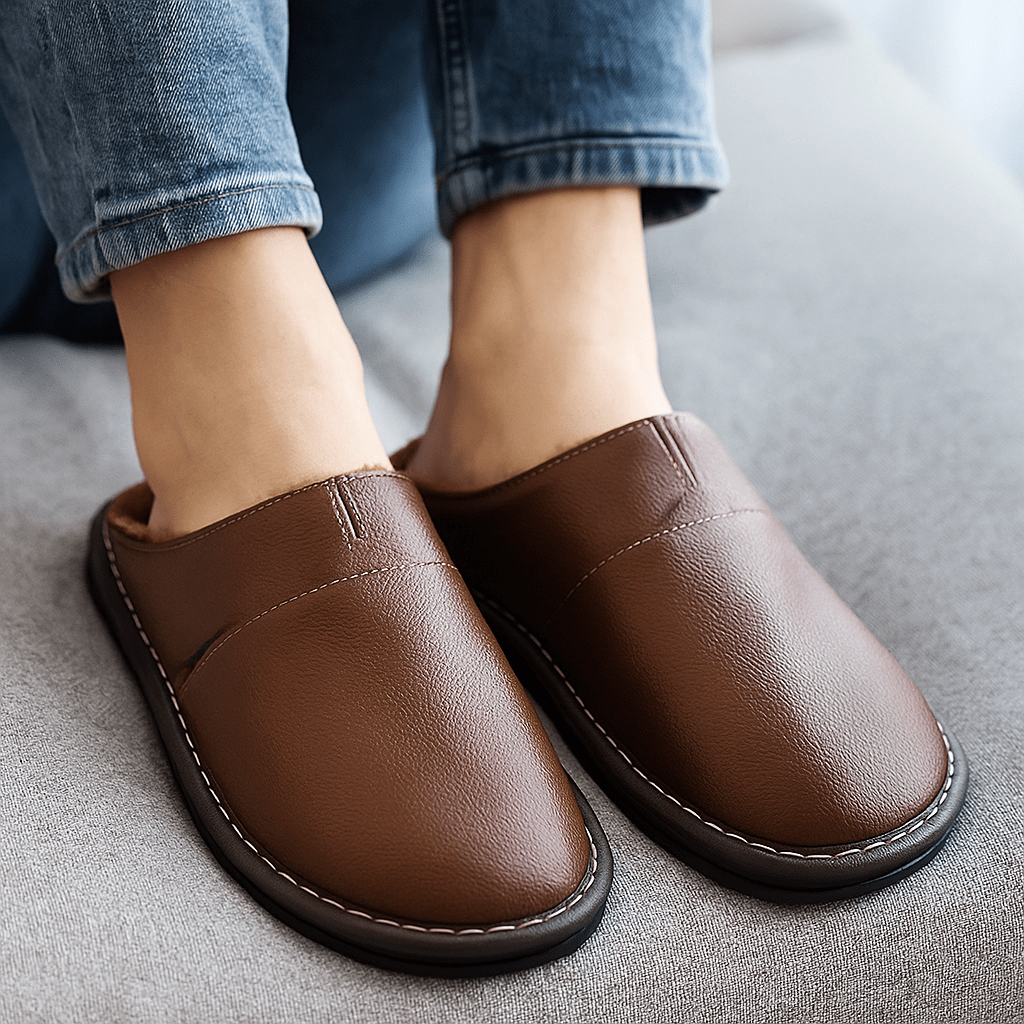 Wodoodporne skórzane sandały męskie – wygodne i ciepłe