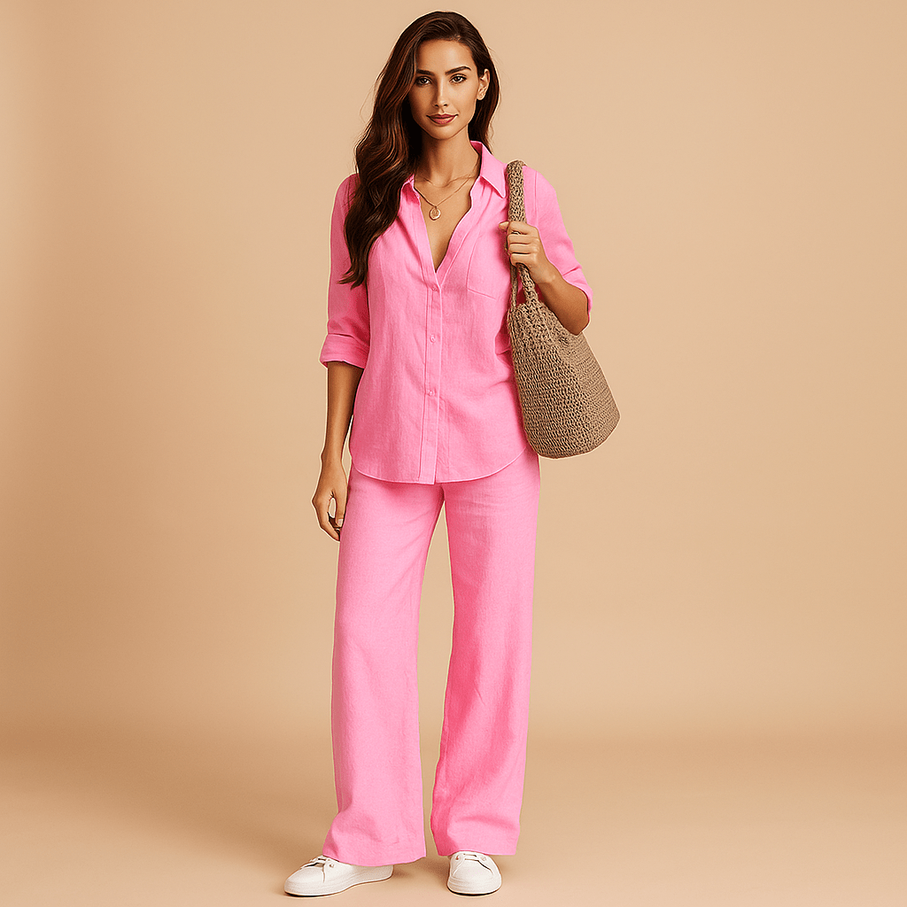 Zestaw 2 koszul i spodni - Bawełna i len - vivano - warszawa