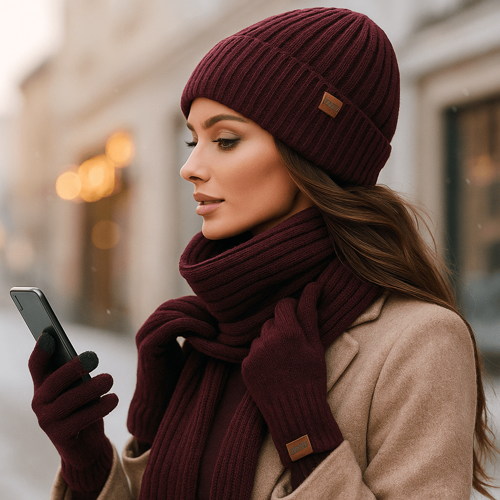 Zestaw Czapka Szalik Rękawiczki – Elegancki Komfort Termiczny
