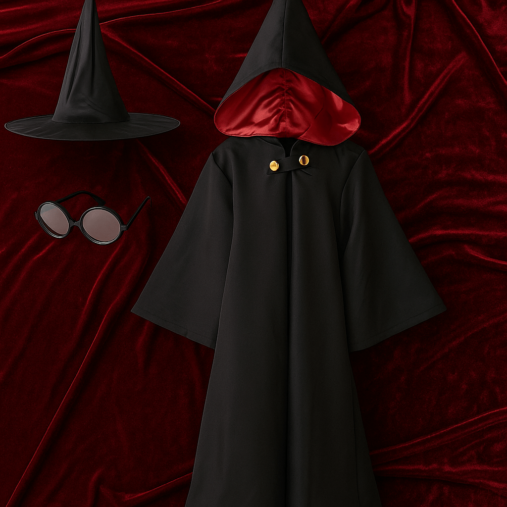 Zestaw Kostiumu Czarodzieja dla Dzieci - Peleryna - Kapelusz - Okulary - vivano - warszawa