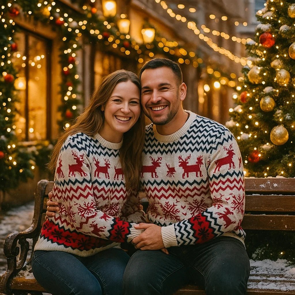 Zestaw Świątecznych Swetrów dla Par