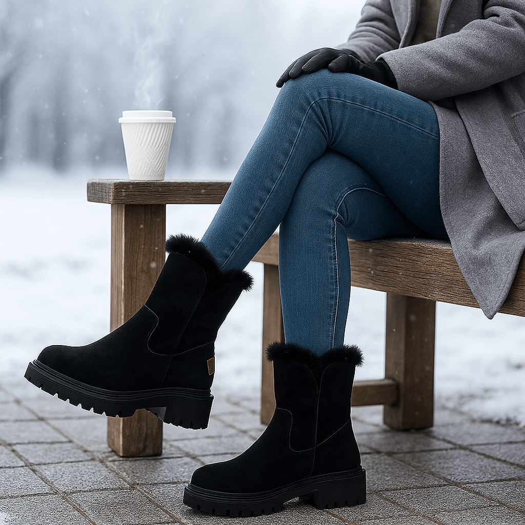 Zimowe Botki Gaby z Podszewką – Eleganckie i Antypoślizgowe