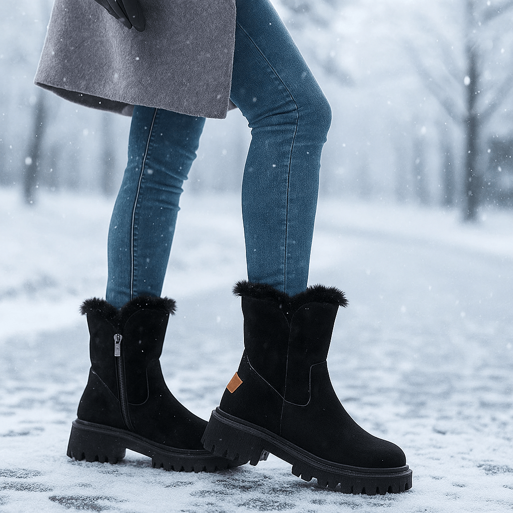 Zimowe Botki Gaby z Podszewką – Eleganckie i Antypoślizgowe