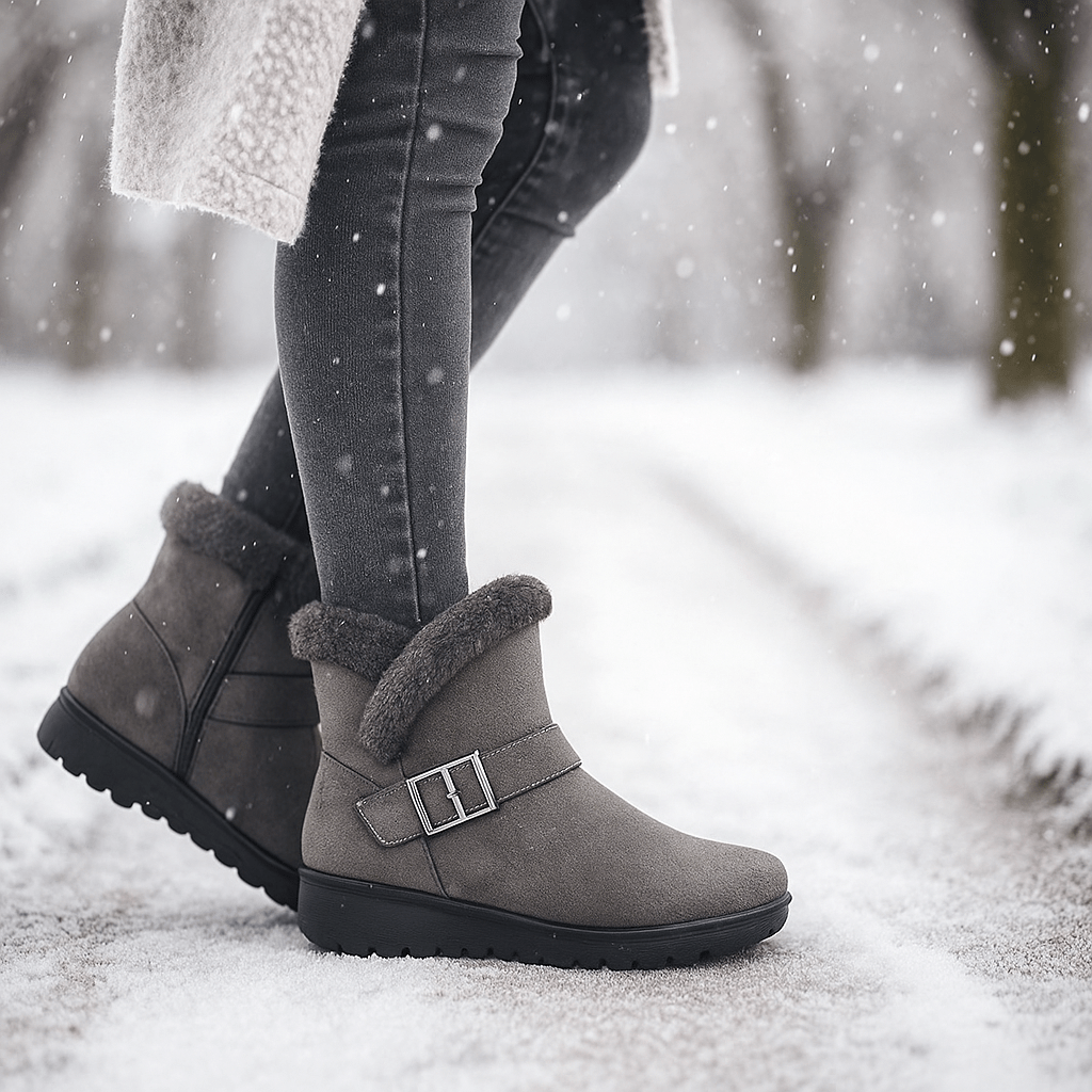 Zimowe Botki Klaire z Zamszu