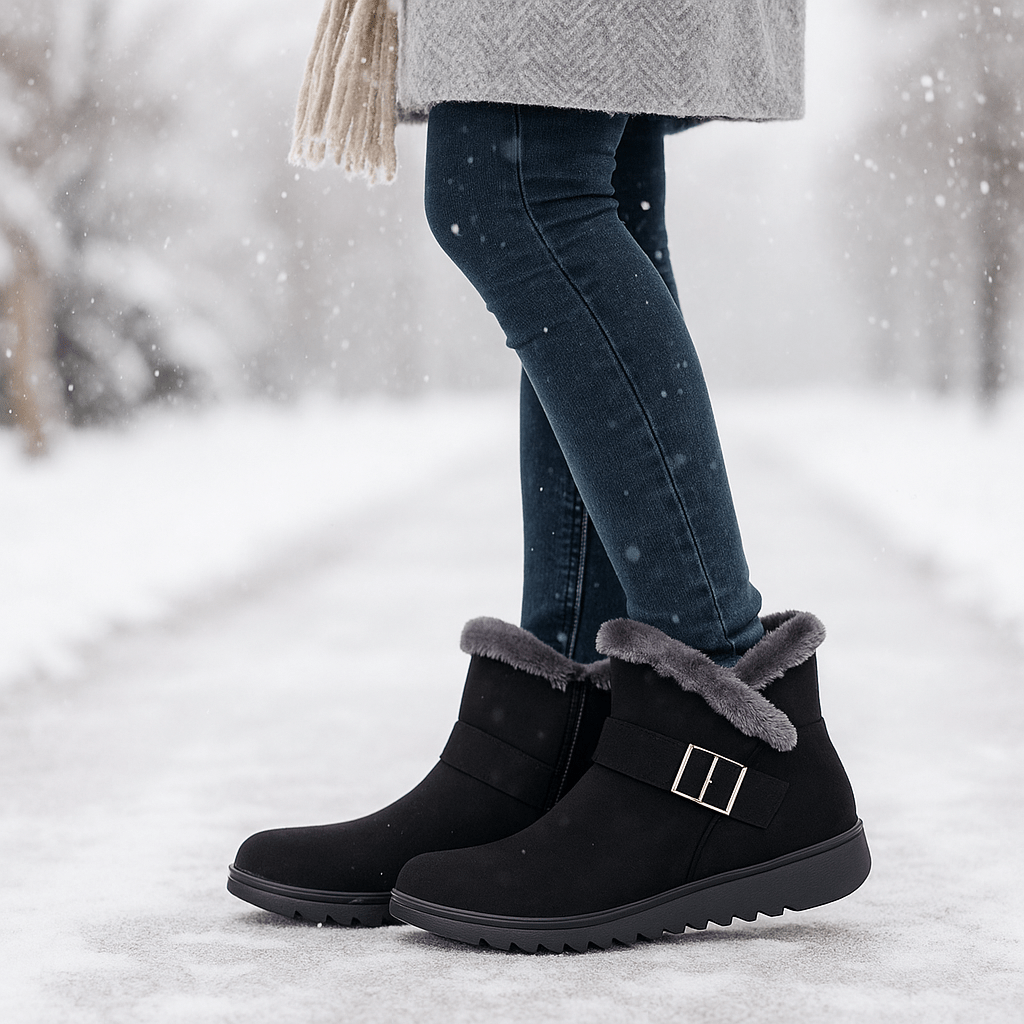 Zimowe Botki Klaire z Zamszu