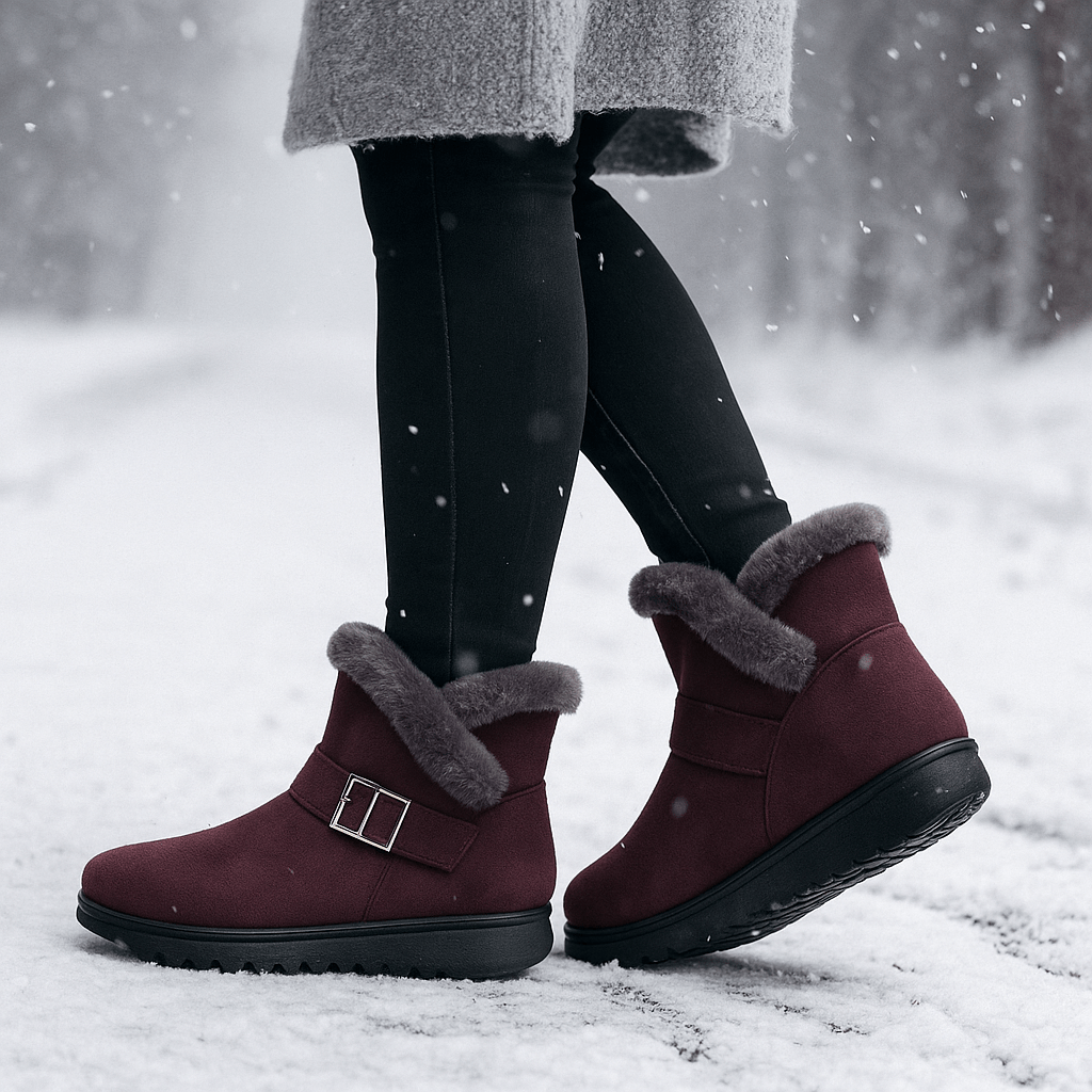 Zimowe Botki Klaire z Zamszu